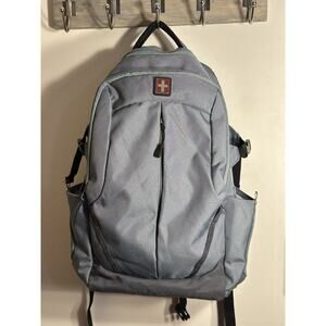 Swiss Tech ALPS BACKPACK Gray Canvas, great for school, work, or outdoors Laptop